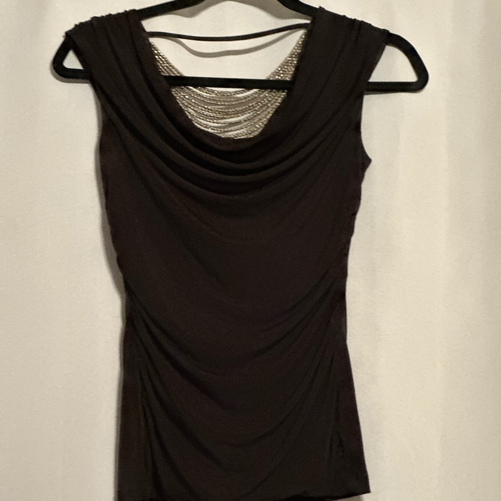 Black top with beads